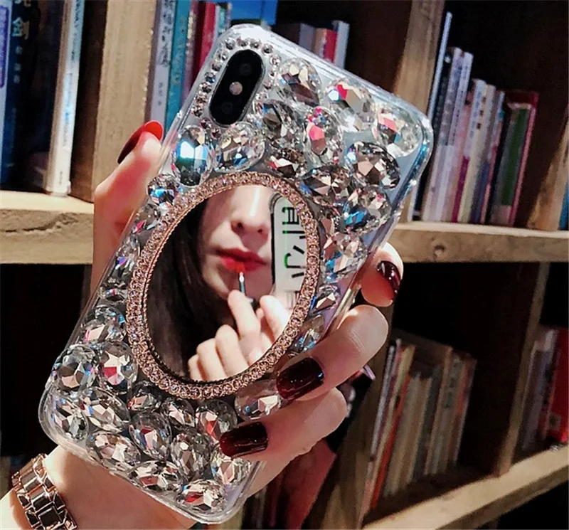 

Diamond Phone Case For Oneplus 8 Pro 7T 7 7Pro 6 6T Oneplus 5T Bling Coque Telefon Rhinestone Crystal Clear Stone Carsara Funda