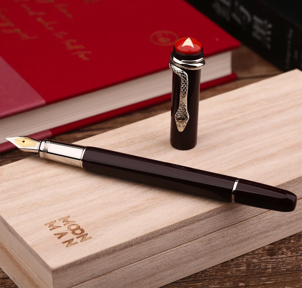 Перьевая ручка Majohn Master F9 металлическая чернильная со змеей/пауком перо F 0 5 мм
