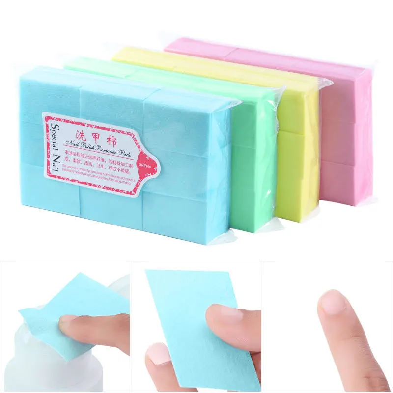 1000PCS/Pack Nail Cotton Pads Manicure Pedicure Gel Tools Lint-Free Wipes Napkins Nail Polish Remover Gel Nail Wipes