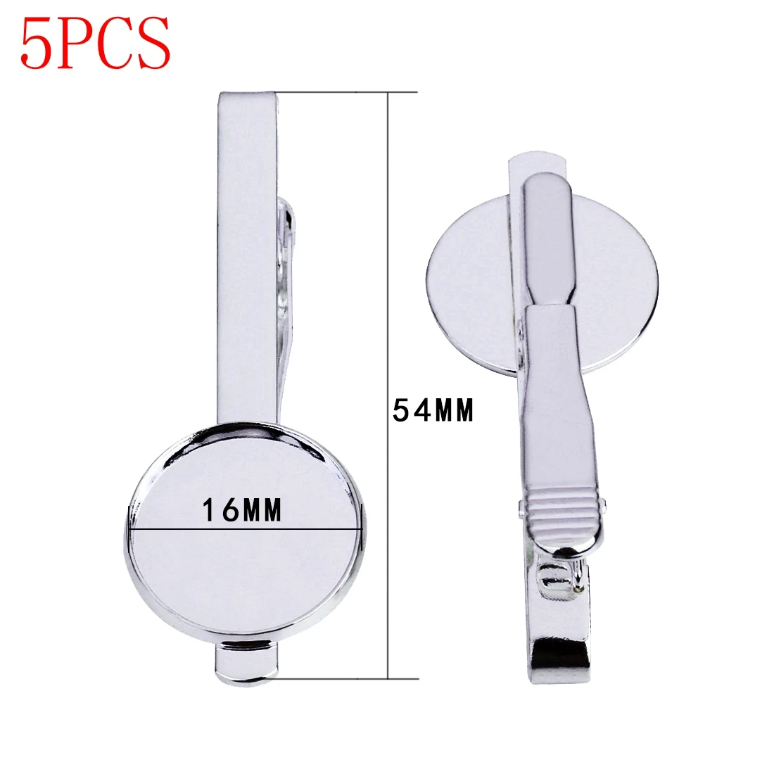 5 шт./лот 16 мм стеклянный кабошон для творчества галстук зажим галстука основа