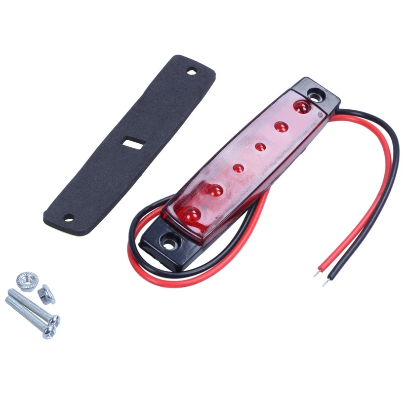 2X 24V 6 SMD LED Car Light Truck Trailer Side Marker Lamp Red &amp Green | Автомобили и мотоциклы