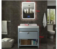 Modern Nordic bathroom cabinet combination solid wood floor smart mirror American toilet bathroom cabinet wash basin basin cabin