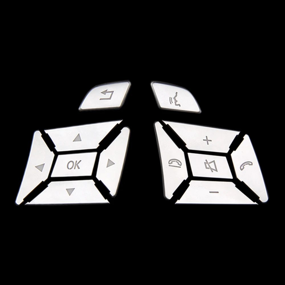 

12pcs Steering Wheel Button Cover for Mercedes-Benz ABCE ML GL CLA GLA GLK SL SLK W176 W246 W212 W204 ABS Car Interior Mouldings