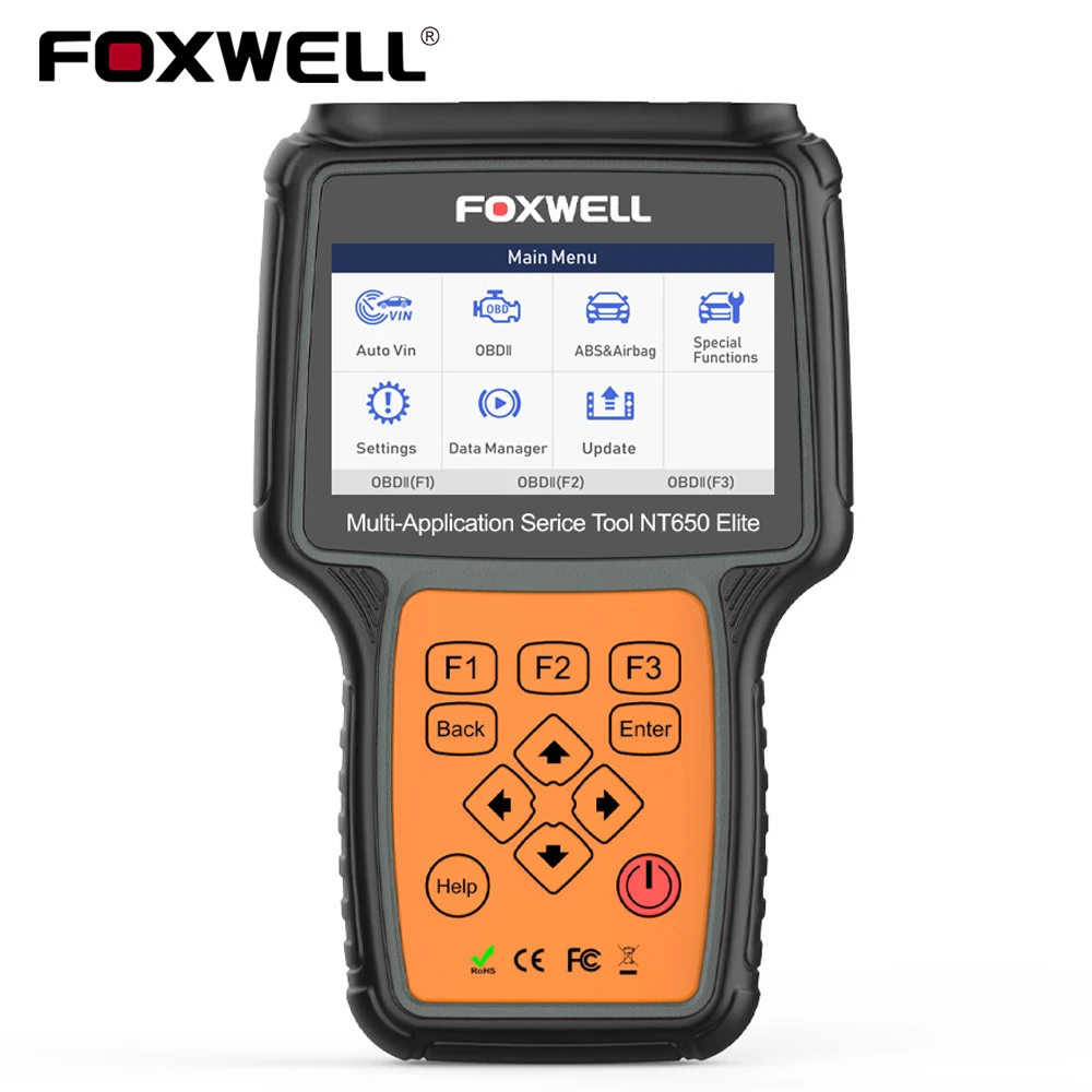 Автомобильный сканер FOXWELL NT650 Elite OBD 2 инструмент для считывания кодов автомобиля
