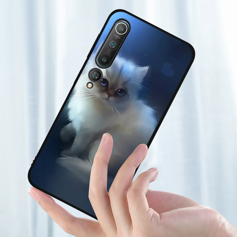 Cute Cat Case For Xiaomi Redmi Note 10 8T 9 8 7 Pro 9A 8A 7A MI Note 10 9 9T Pro SE A2 A3 Lite F1 Soft silicone TPU Phone Fundas