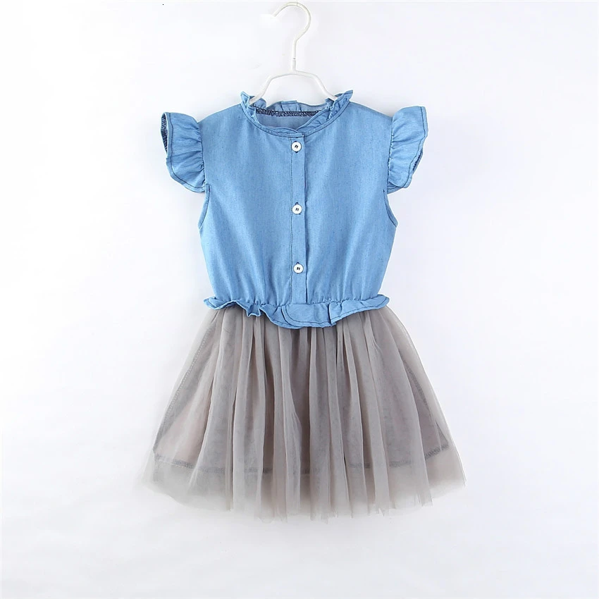 Gray AZ325 Платье для девочек Новинка года, летнее платье принцессы с цветочным рисунком розовое платье для маленьких девочек на свадьбу Детская летняя одежда платье для маленьких девочек - Цвет: Gray AZ325