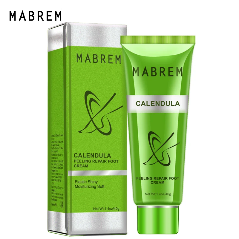 

MABREM Foot Treatment Cream Whitening Anti-cracking Moisturizing Foot Care Exfoliating Scrub Anti-dry Calendula Olive Repair 40g