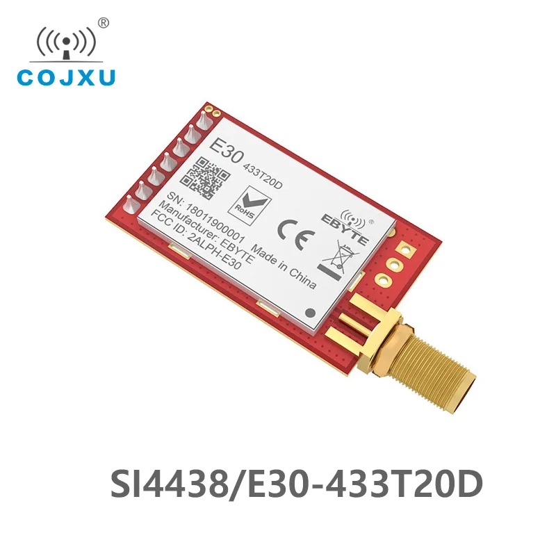 

[Spot Goods] SI4438 433Mhz 20dBm Wireless Module UART DIP Transmitter Long Range 2500m Wake-up on Radio SMA-K Antenna E30-433T20