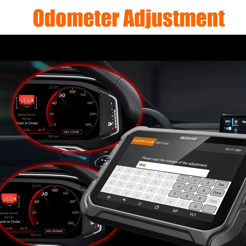 GODIAG GD801 программатор ключей Многоязычный поддержка ABS EPB TPMS EEPROM |