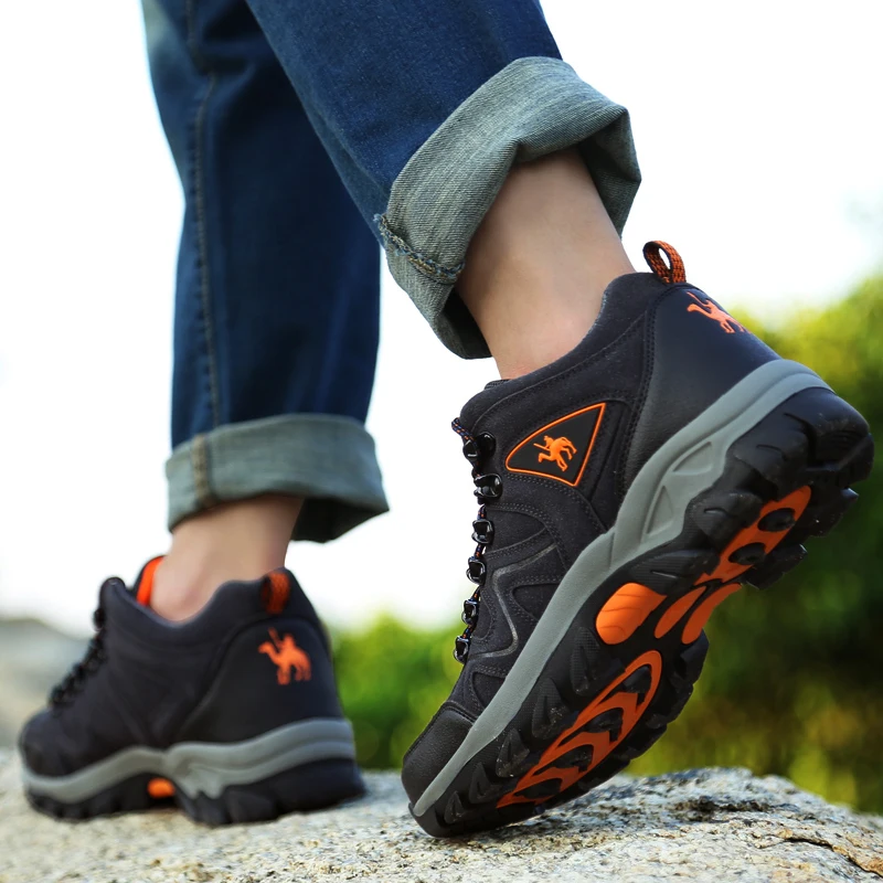 Резиновая Мужская походная обувь Уличные водонепроницаемые ботинки в лесном