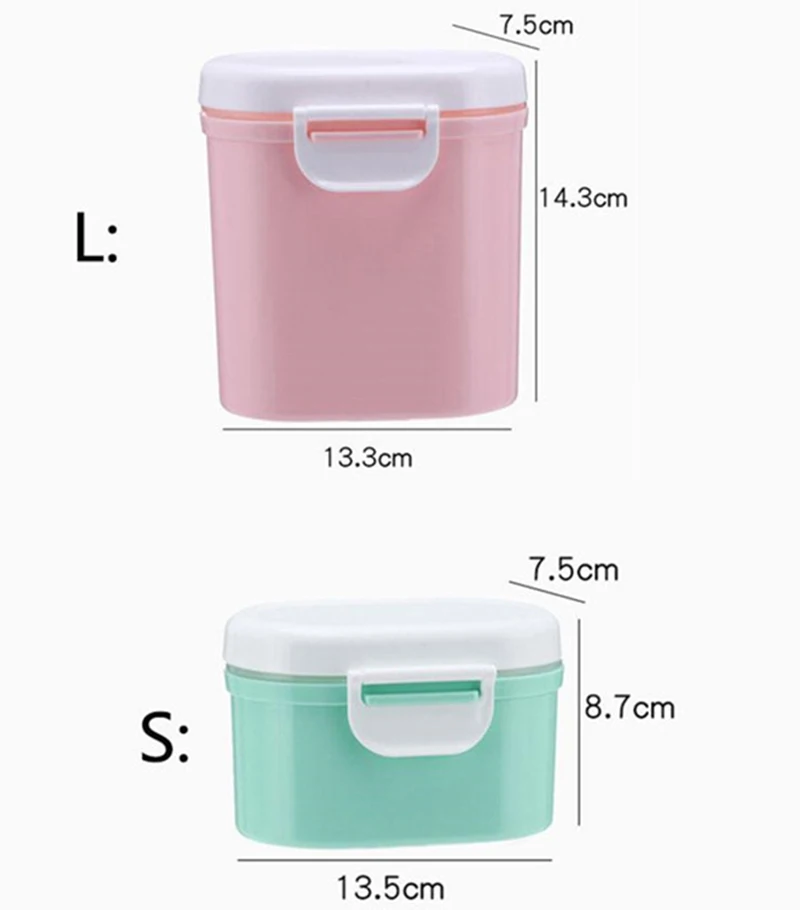 Food Boxes Mixture Milk Powder Container Airtight Storage Box Barrel Infants Children Baby Feeding Mix Green | Мать и ребенок
