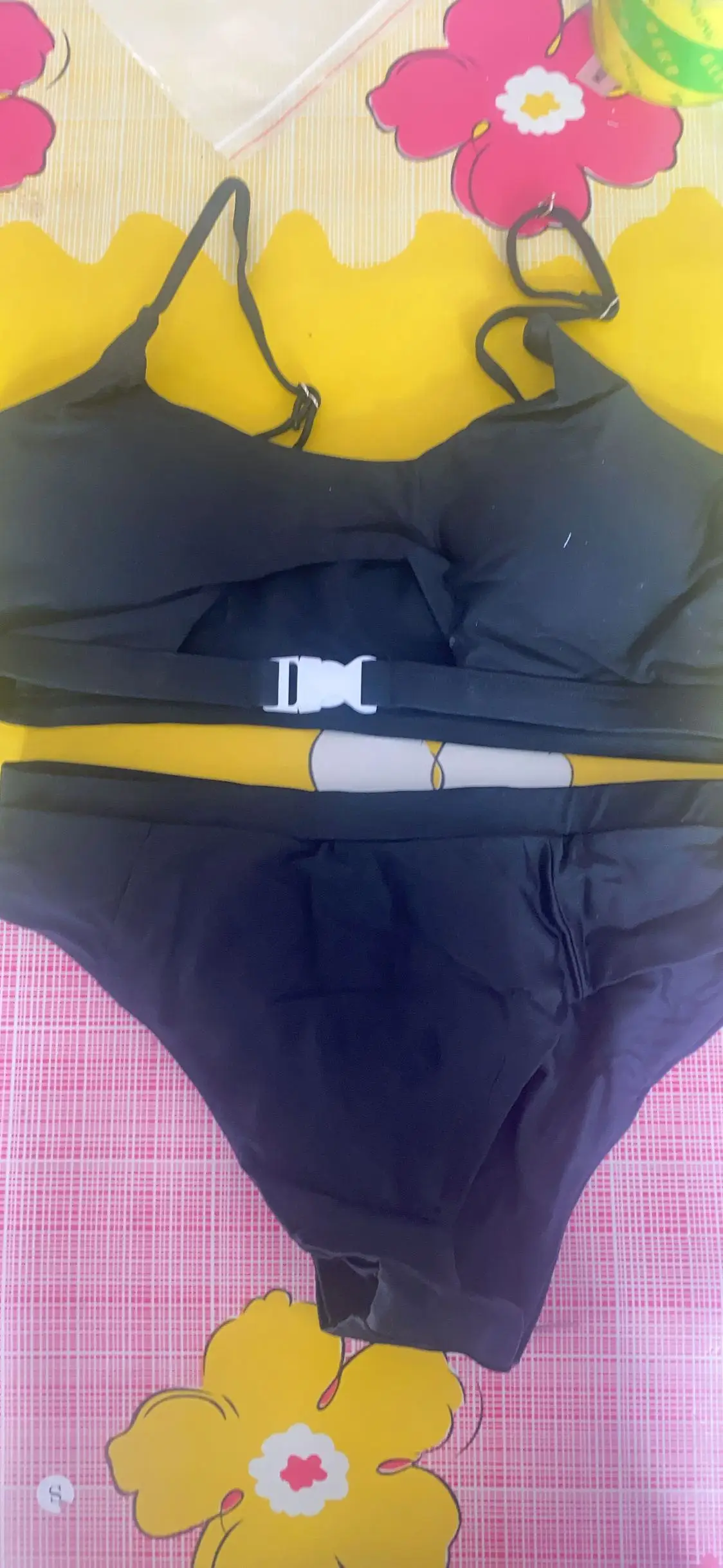 

Lovely Black Swimsuit For Women Lady Sexy Swimming Suit Two Pieces Bikini Set
