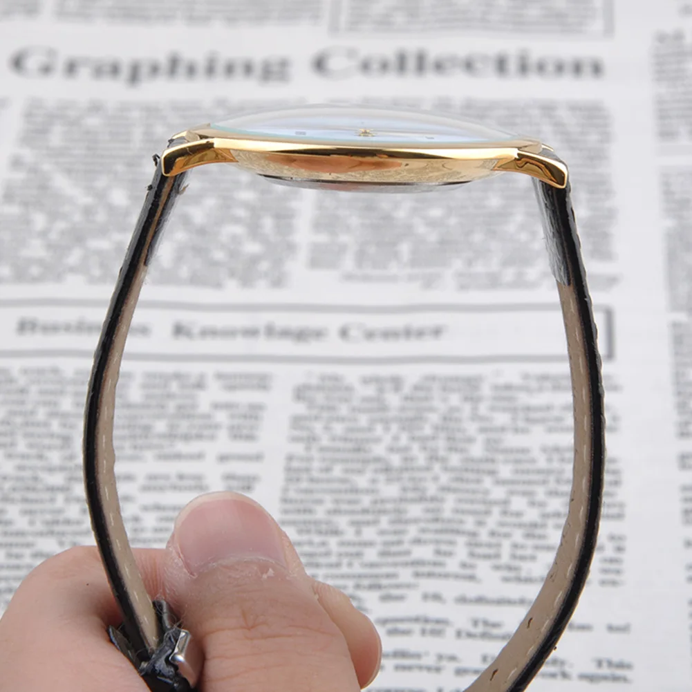 

Mens Boys Classic Faux Leather Band watches Round Dial Analog Quartz Wrist watch