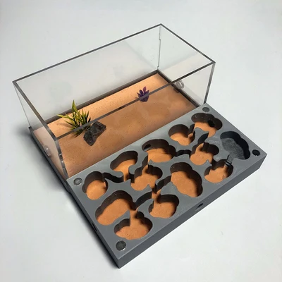 Увлажняющее акриловое Муравьиное гнездо с 3D принтом экологичное зоной кормления