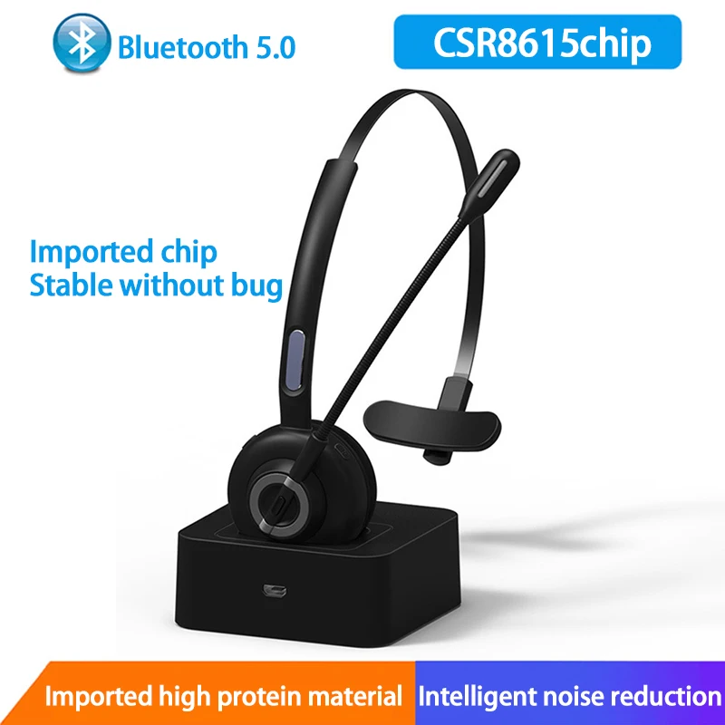

Bluetooth-наушники M97 с микрофоном, Зарядная база, беспроводная гарнитура для ПК, ноутбука, колл-центра, офиса, время разговора 17 часов