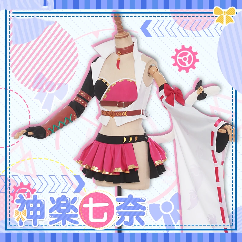 

Anime VTuber Hololive Kagura Nana Battle Dress Sexy Outfit Party Uniform Cosplay Costume Women Halloween Free Shipping 2021 New
