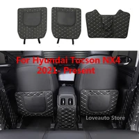 for hyundai tucson nx4 2021 2022 car all inclusive rear seat anti kick pad rear backrest seats cover b pillar protective mat
