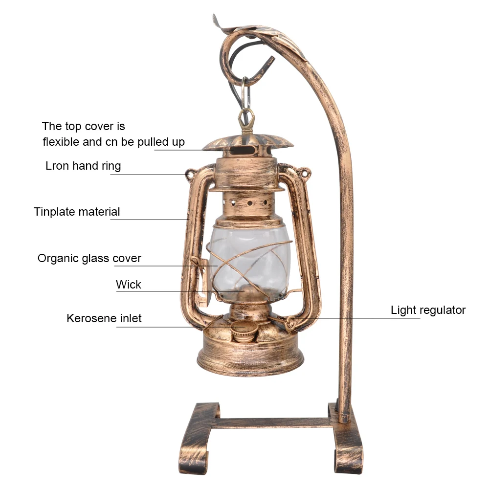 Настольный светильник Artpad в американском стиле винтажный с вилкой керосиновая