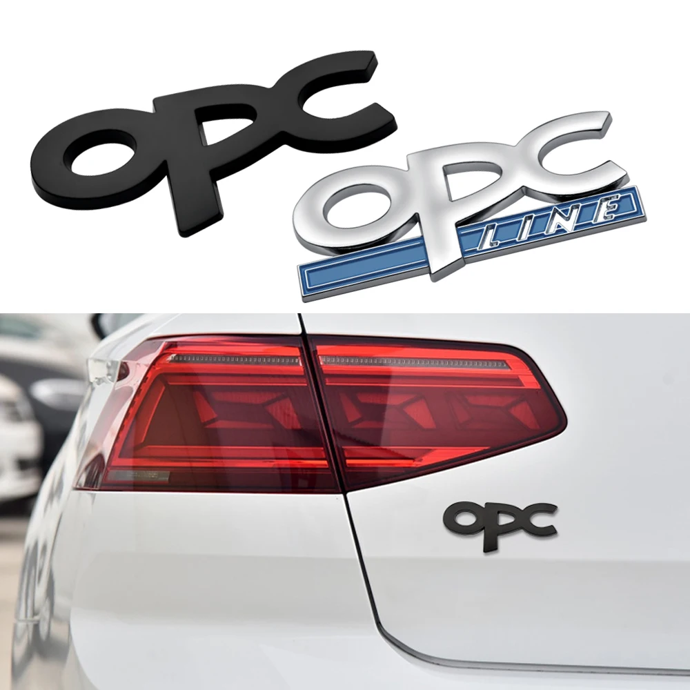 

3D Metal OPC Line Badge Car Body Rear Trunk Decor Sticker Side Fender Decal for Opel Corsa Astra J H G K Insignia Mokka Vectra C