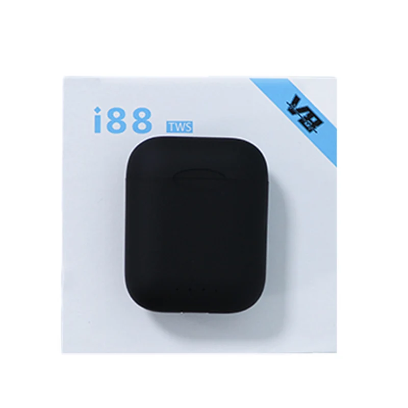 i88 black Matte i88 TWS Bluetooth гарнитура новые мини сенсорные наушники стерео наушники Портативные наушники для всех мобильных телефонов - Цвет: i88 black Matte