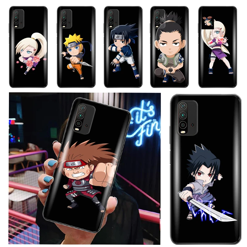 

Cute N-Narutos Kakashi Sasuked Phone Case For Redmi Note 9 9T 9A 9C 9S Pro Max Cool TPU Soft Coque Cellphone Smartphones