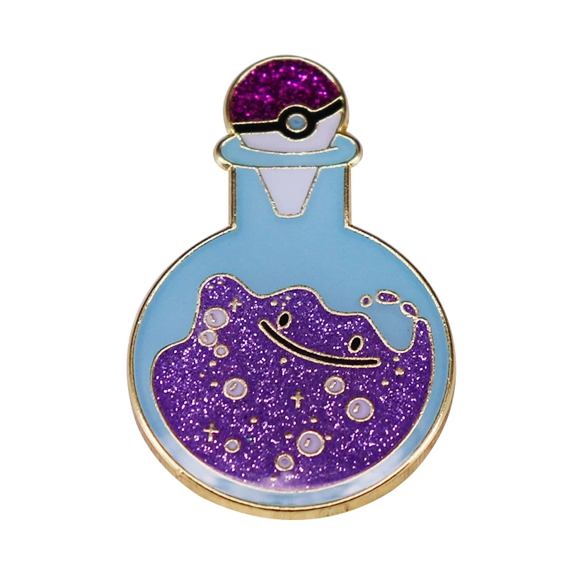 Волшебного зелья бутылки призрак эмали штырь милые волшебный брошь джинсы