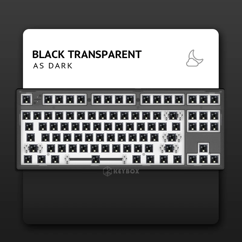 

FLCMMK MK870 DIY 87 Keys Mechanical Keyboard Kit 80% Keyboard WK Layout RGB Single Mode Wired Keyboard