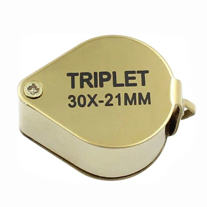 Складной портативный Ювелир Лупа металла 30X мощность 21 мм идентификации