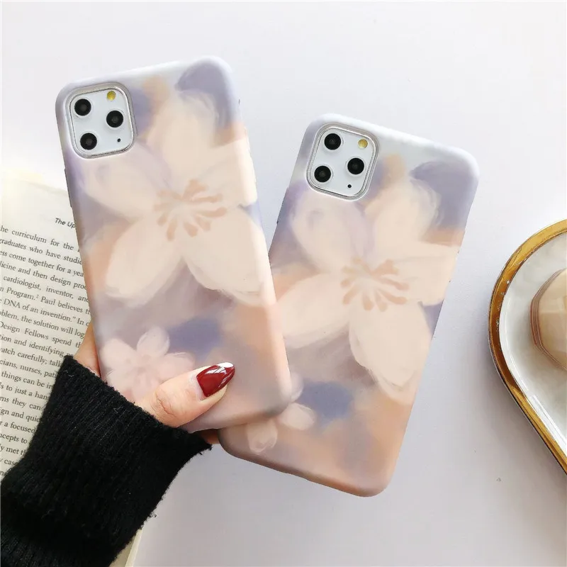 

Silicone Flower Phone Case For iPhone 6 6s 7 8 Plus 2020 SE 7Plus 8Plus X XS XR 11 11Pro 11Pro Max 12Pro 12Pro Max Pro Mini Case