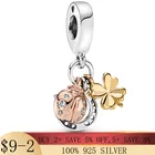 Подвеска-Шарм Подкова из серебра 2021 пробы, клевер и божья коровка