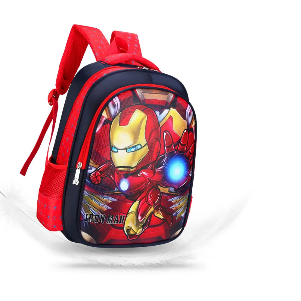 Новая школьная сумка с мультипликационным аниме Disney, сумка для учеников начальной школы для мальчиков и девочек, с машинками Марвел, Челове...