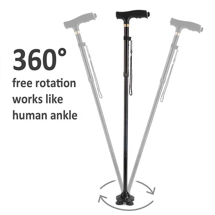 

Fashion Folding Expansion Outdoor Anti Shock folding Cane Height Adjustable Walking Sticks for the Elderly and Disabled
