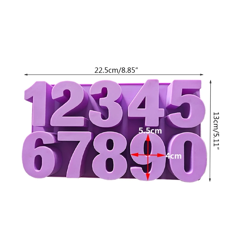 

Valentine's Day Arabic Numerals Epoxy DIY Crafts Decoration Jewelry Casting Tool Digital Number Pendants Silicone Mould