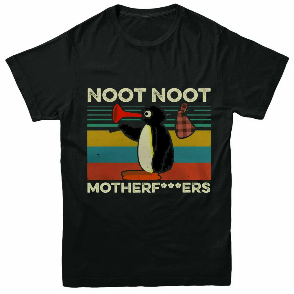 Не материнская футболка Pingu Catton забавная Винтажная для взрослых и детей