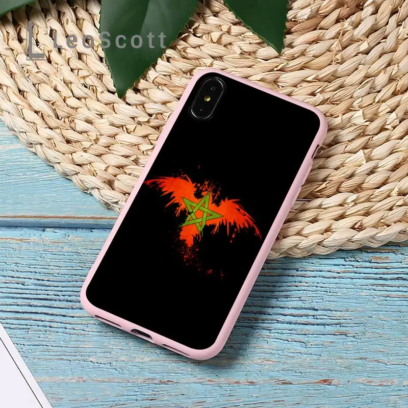 

Morocco Flag Coat Of Arms Phone Case Candy Color for iPhone 11 12 mini pro XS MAX 8 7 6 6S Plus X 5S SE 2020 XR