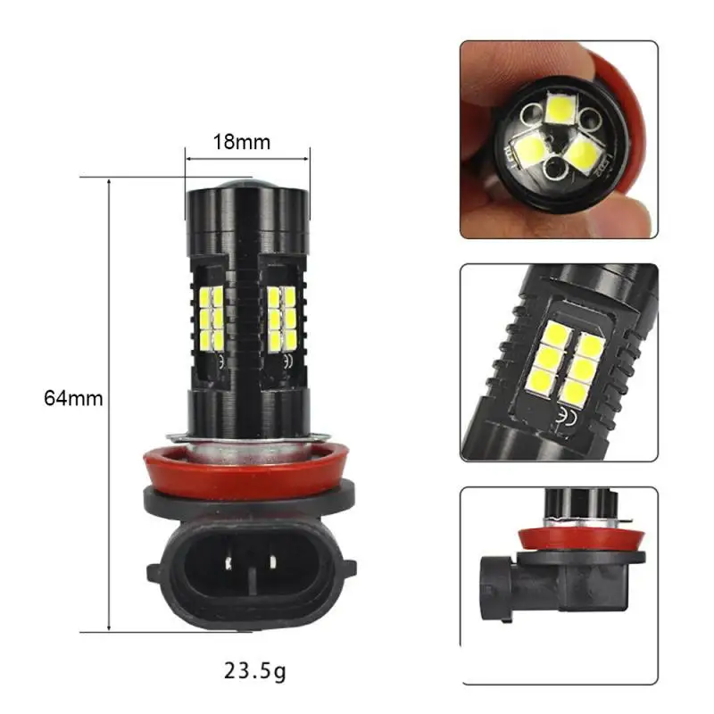 2 шт. светодиодная лампа для противотумансветильник р H8 H11 3030SMD 1800LM 6000K белая