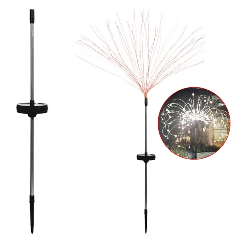 Фейерверк на солнечной батарее с автозарядкой 50 шт. медных проводов гибкий