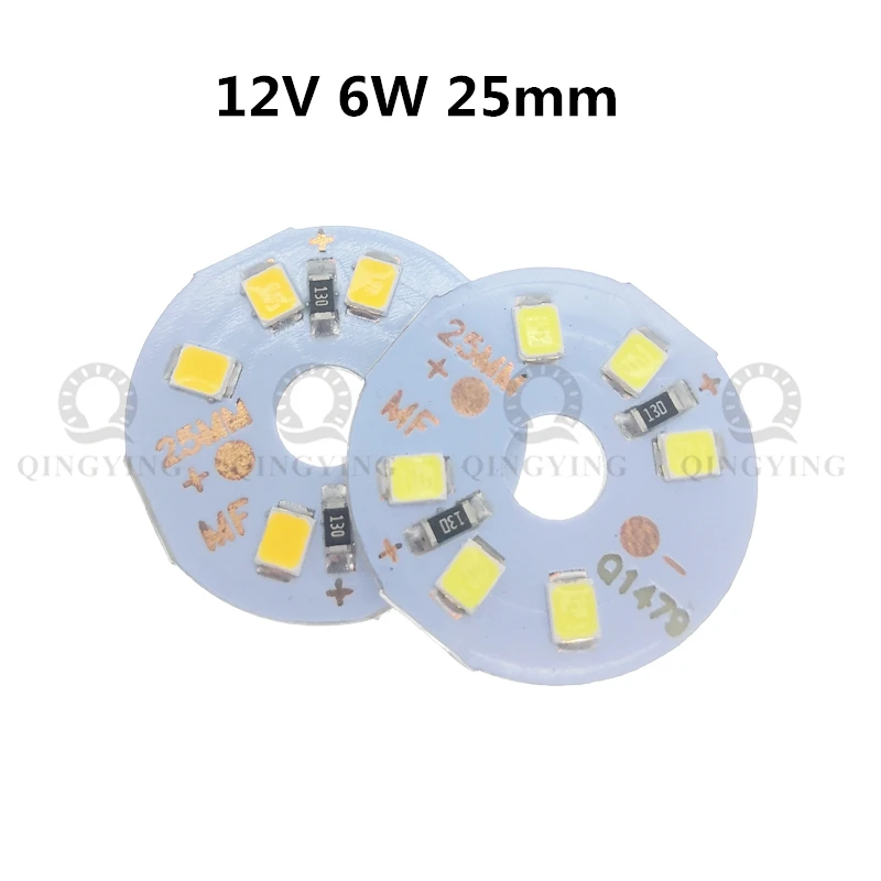 

50 шт., светодиодная плата QINGYING, 3-18 Вт, SMD2835, теплый/холодный белый