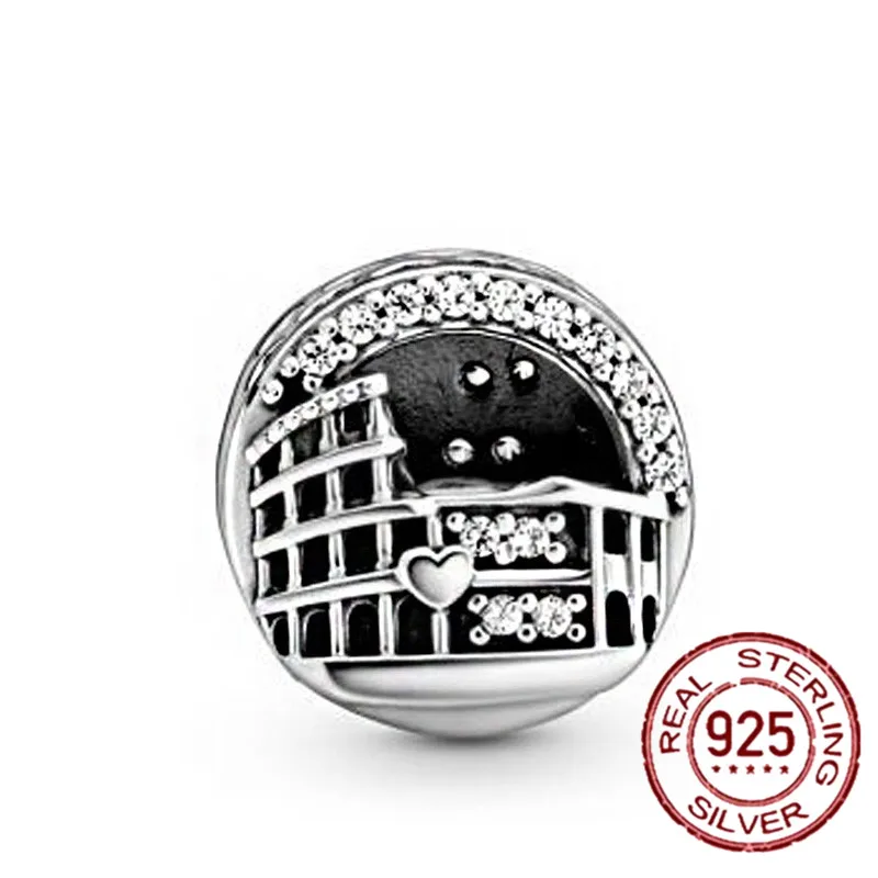 

New Original 925 Silver Bracelets Accessories Rome Charm fit Pandora charms silver 925 beads Bracelet for women DIY Jewelry