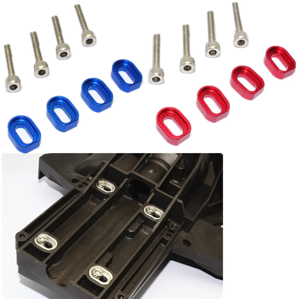 4 шт. алюминиевые прокладки с винтами из нержавеющей стали для Traxxas 1/5 X Maxx