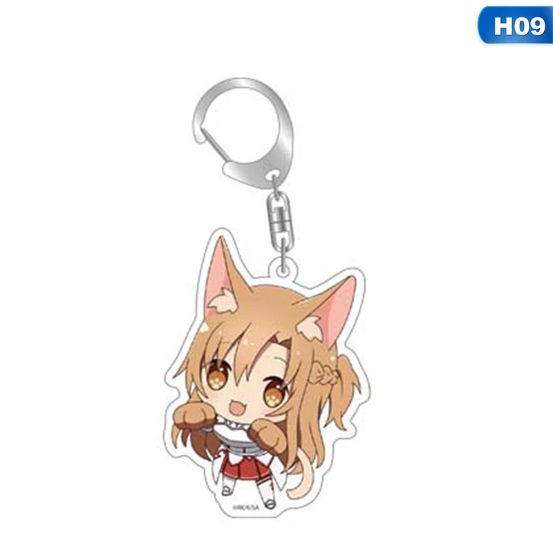 KEY5145H09 Sword Art Online SAO Yuuki Asuna акриловый брелок для ключей - Цвет: KEY5145H09