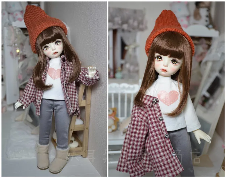 1/6 BJD одежда аксессуары рубашка+ брюки+ шляпа+ футболка набор кукольные наряды для BJD/SD yosd, не включены кукла, обувь, парик и другие E2580