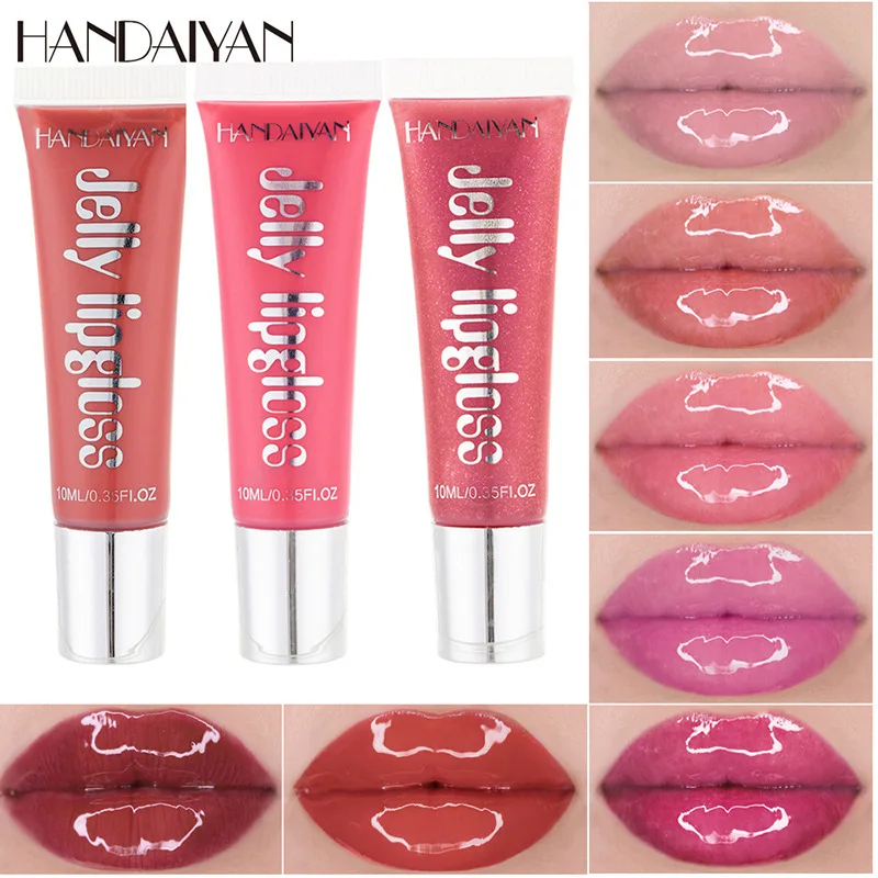 

Moisturizing Gloss Plumping Lip Gloss Lip Plumper Makeup Glitter Nutritious Liquid Lipstick Cherry Mineral Oil Clear Lip Gloss