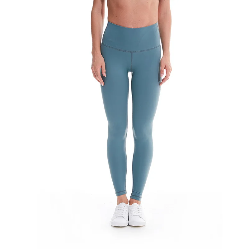 

2021 Spring and Summer New Ladies Yoga Nine-point Pants Moisture Lulu Wicking Running Fitness Yoga High Waist Pants