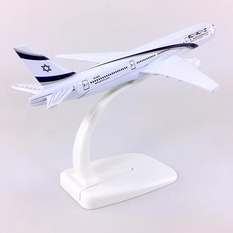 16 см масштаб 1:400 модель самолета Боинг B777 El Al Air Израиль airlines с пластиковым основанием Коллекционная из