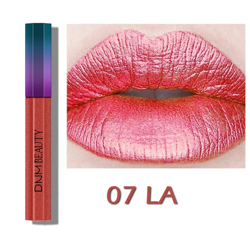 Матовая блестящая губная глазурь 12 цветов металлик сексуальный стойкий блеск