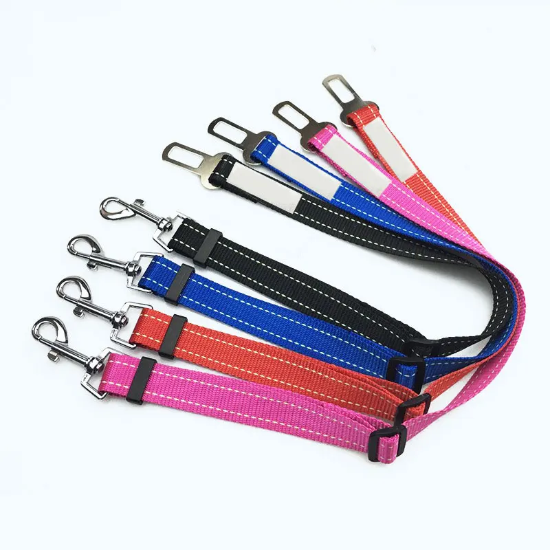 

Pet Car Safety Belt Nylon Pets Dog Cat Seat Lead Leash Harness for Puppy Kitten Vehicle Security Leash Luminous 80cm Adjustable