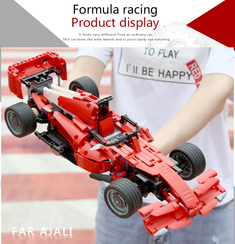 Yeshin MOC автомобильный мотор функция автомобили моторная техника автомобиль F1 гоночный скоростной автомобиль строительные блоки кирпичи сборка автомобиля Модель детские игрушки