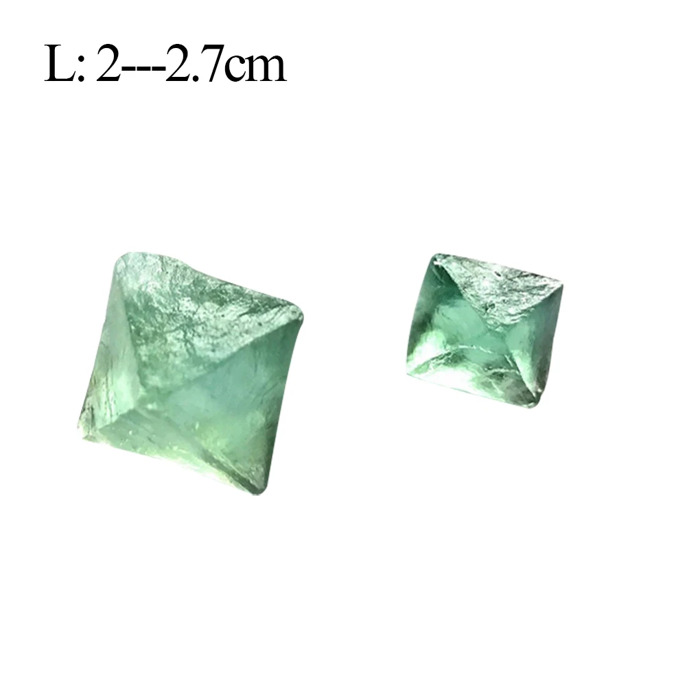

S&L Natural Octahedral Colorful Fluorite Raw Gemstone Ornament Cane Decoration Lucky Stone For Birthday Newyear Gift