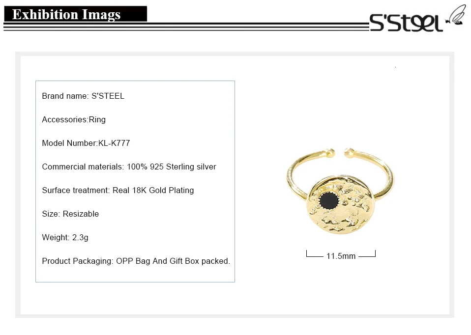 925 пробы Серебряный Анель для женщин золото Винтаж Регулируемый Bague Femme Argent кольца для пар обручальное кольцо аксессуары Bijuteria